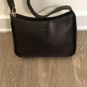 Oroton Black Leather Mini Bag